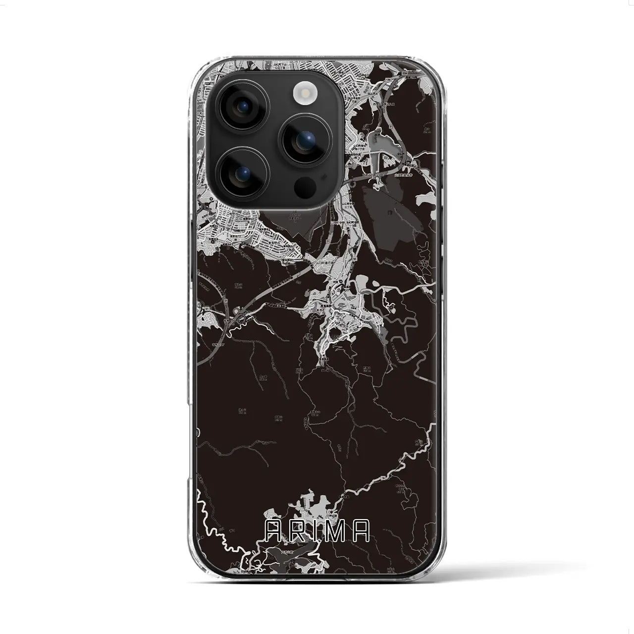 【有馬(兵庫県)】地図柄iPhoneケース(クリアタイプ)