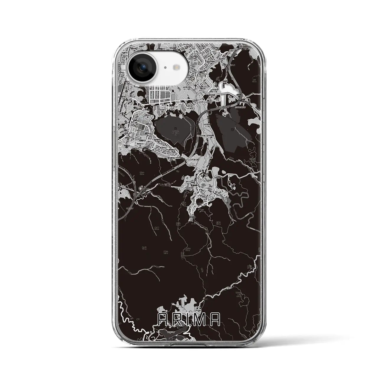 【有馬(兵庫県)】地図柄iPhoneケース(クリアタイプ)