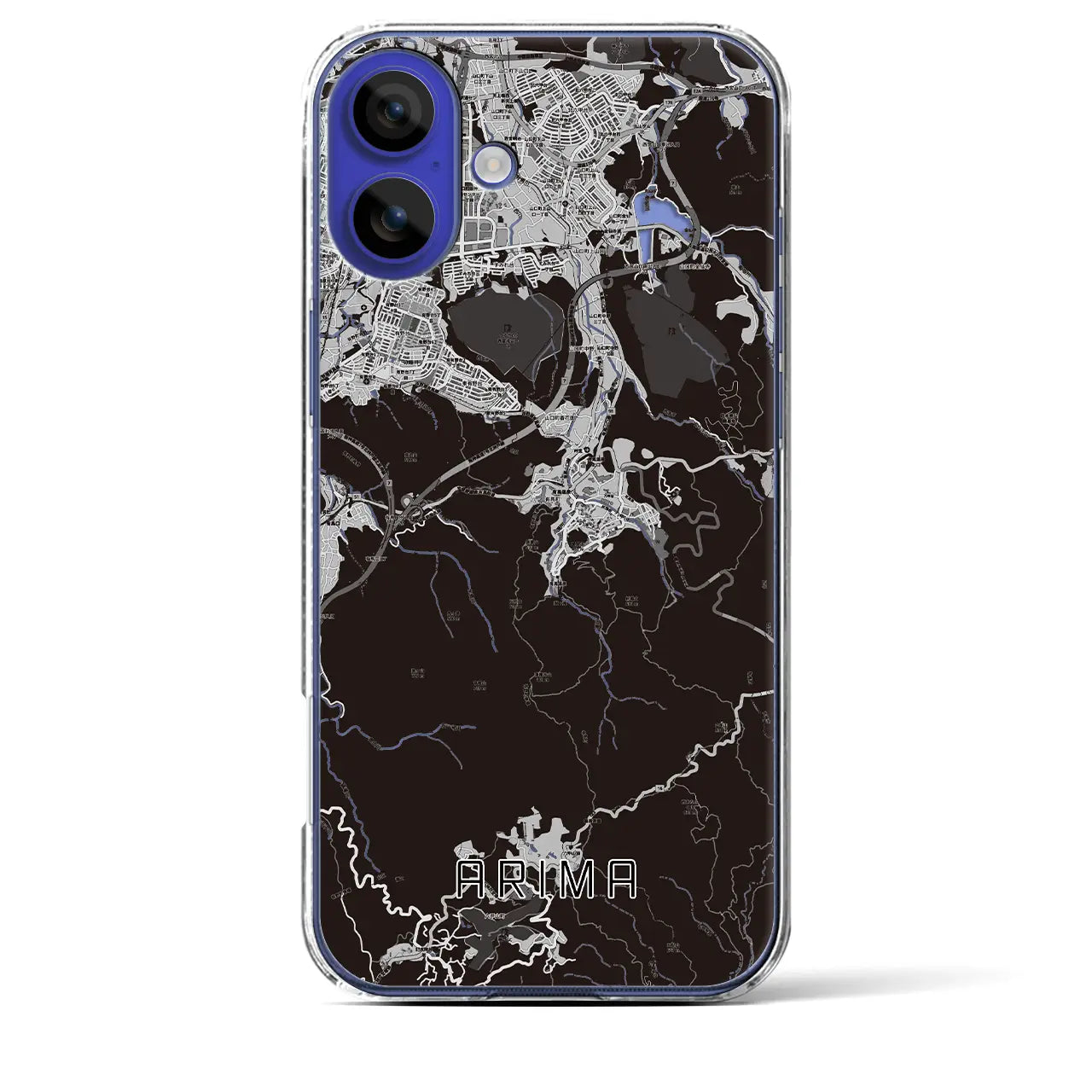 【有馬(兵庫県)】地図柄iPhoneケース(クリアタイプ)