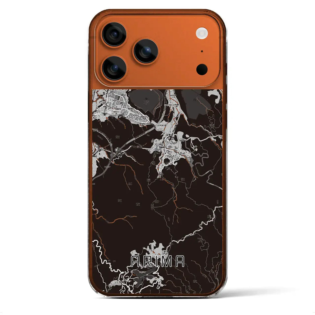 【有馬(兵庫県)】地図柄iPhoneケース(クリアタイプ)