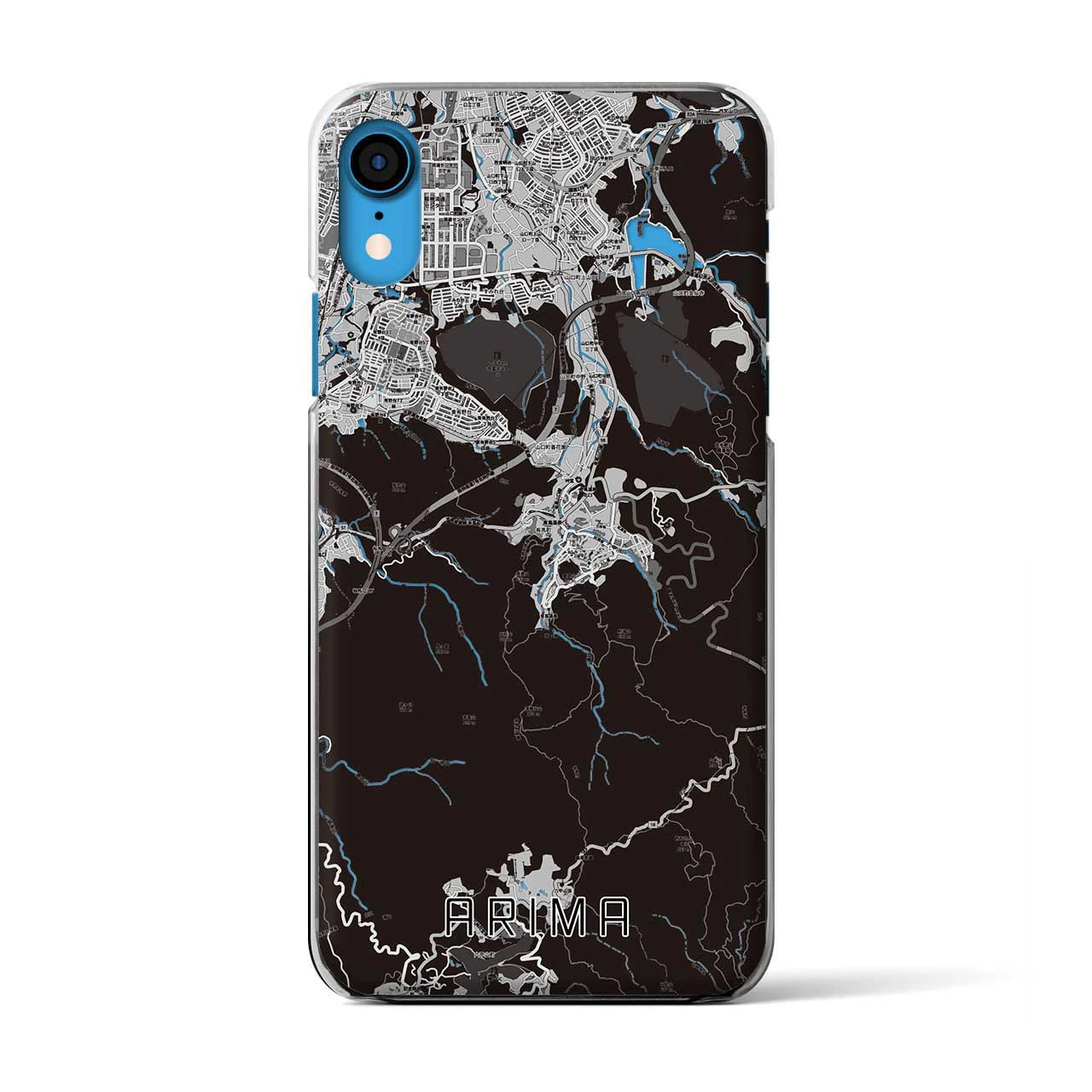 【有馬(兵庫県)】地図柄iPhoneケース(クリアタイプ)