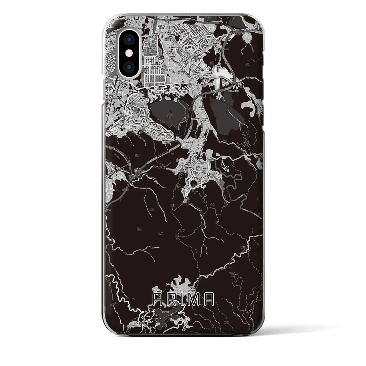 【有馬(兵庫県)】地図柄iPhoneケース(クリアタイプ)