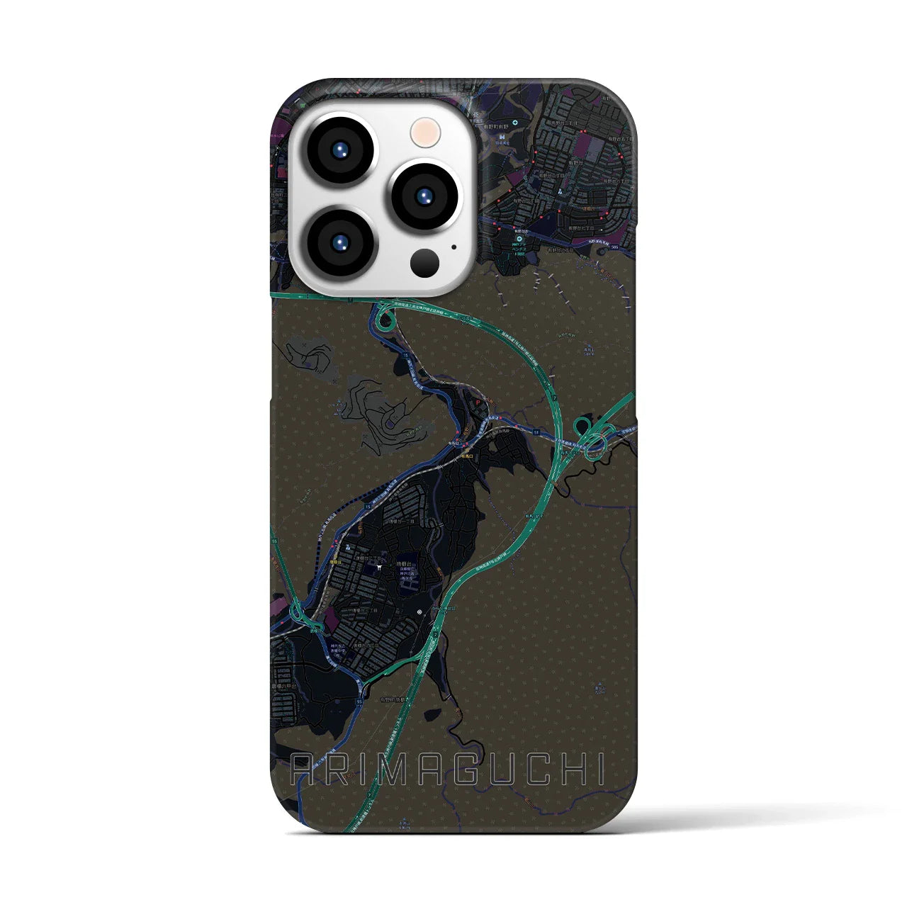 【有馬口(兵庫県)】地図柄iPhoneケース(バックカバータイプ)