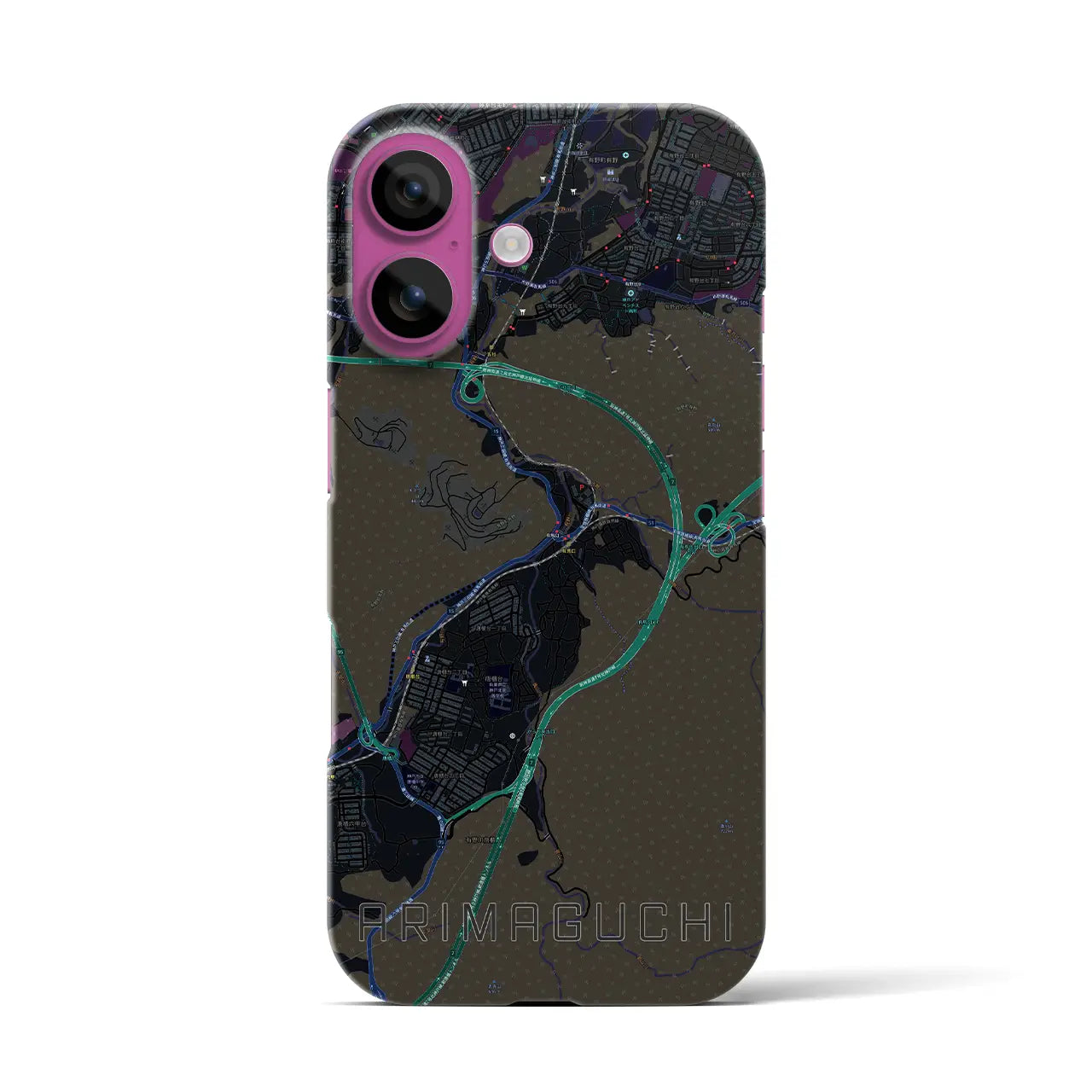【有馬口(兵庫県)】地図柄iPhoneケース(バックカバータイプ)