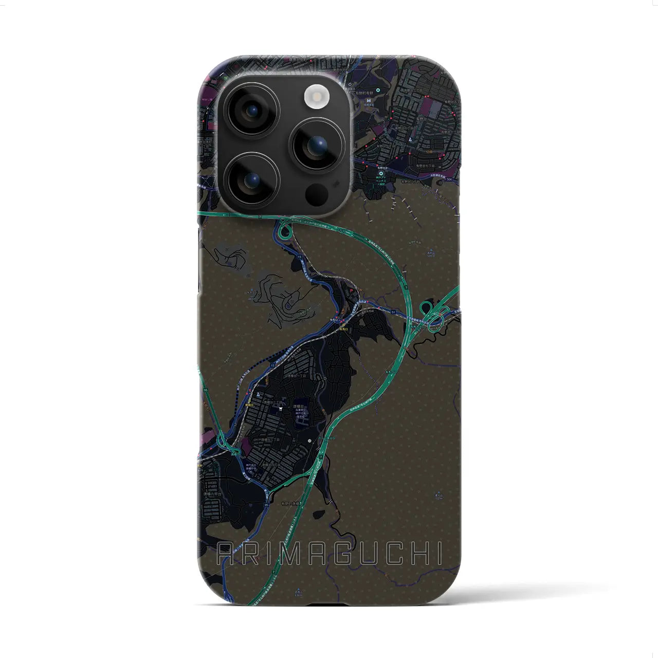 【有馬口(兵庫県)】地図柄iPhoneケース(バックカバータイプ)