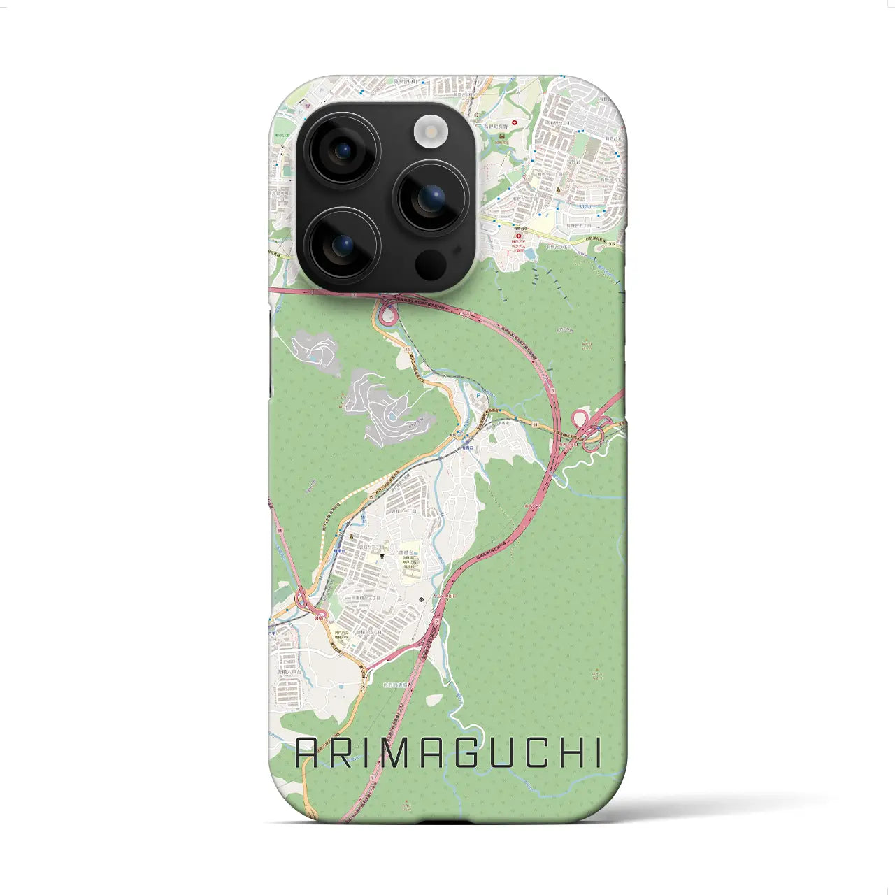 【有馬口(兵庫県)】地図柄iPhoneケース(バックカバータイプ)