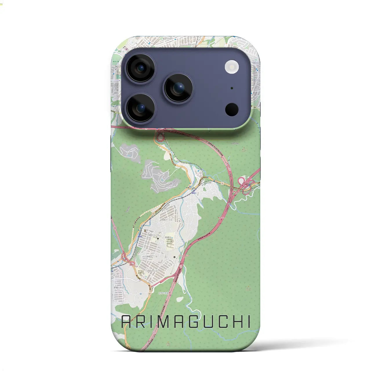 【有馬口(兵庫県)】地図柄iPhoneケース(バックカバータイプ)