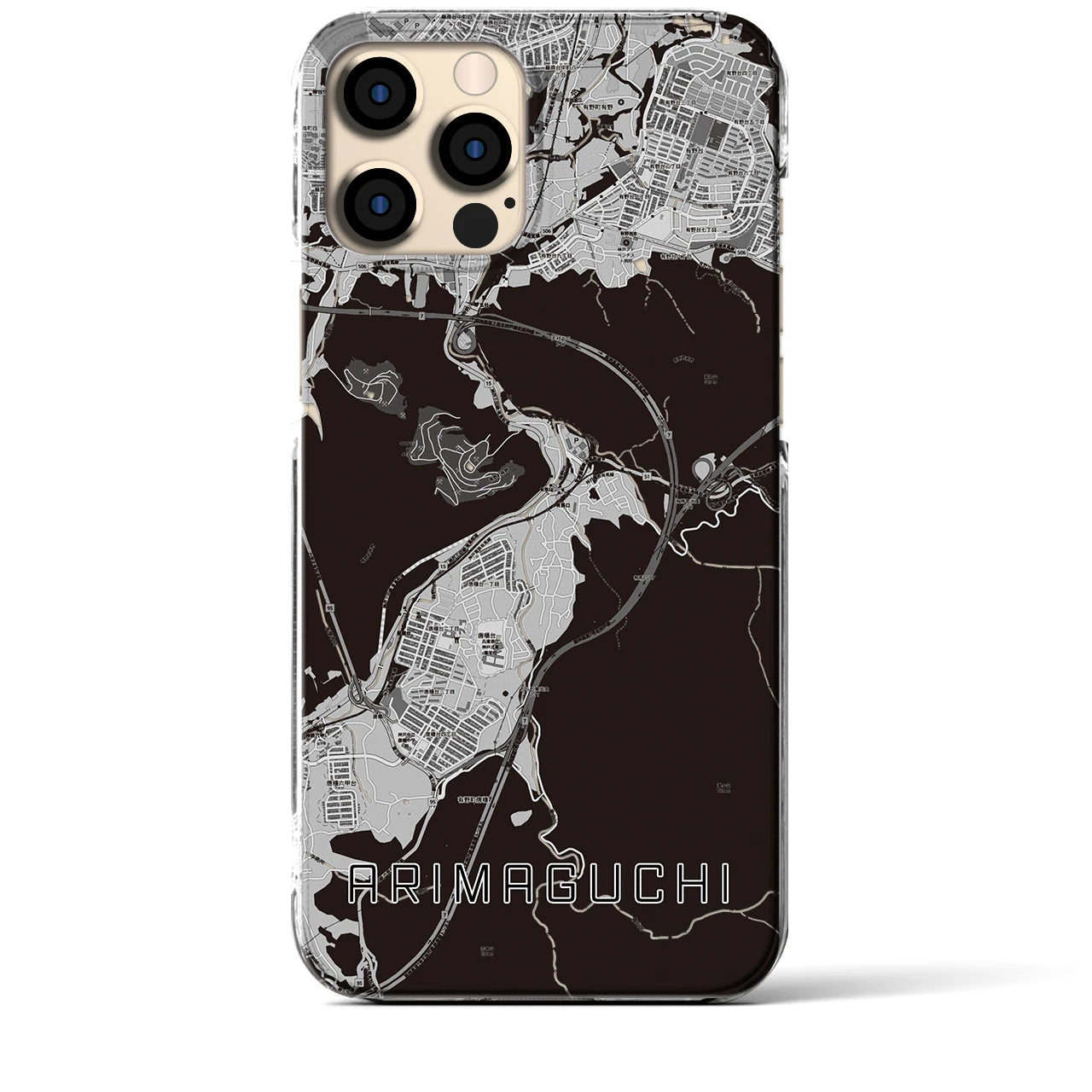 【有馬口(兵庫県)】地図柄iPhoneケース(クリアタイプ)