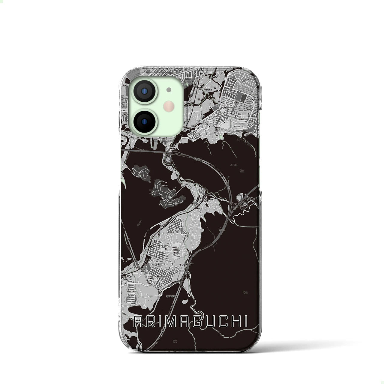 【有馬口(兵庫県)】地図柄iPhoneケース(クリアタイプ)