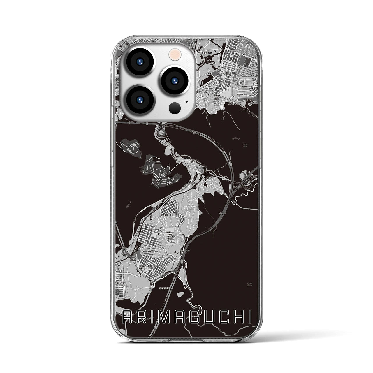 【有馬口(兵庫県)】地図柄iPhoneケース(クリアタイプ)