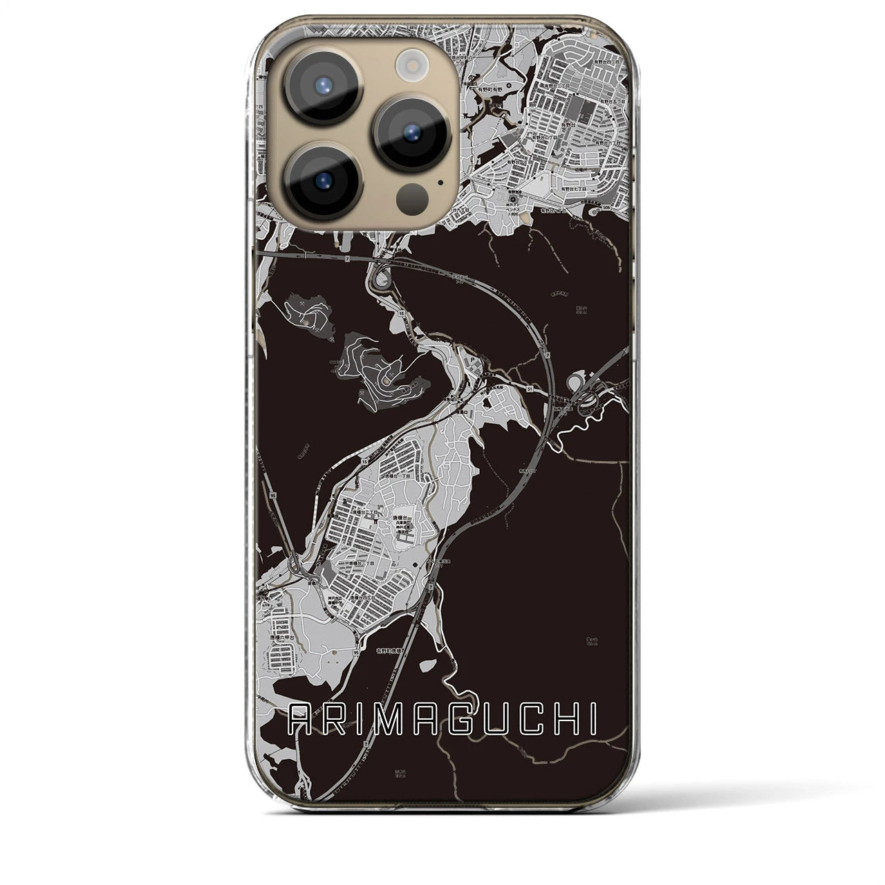【有馬口(兵庫県)】地図柄iPhoneケース(クリアタイプ)