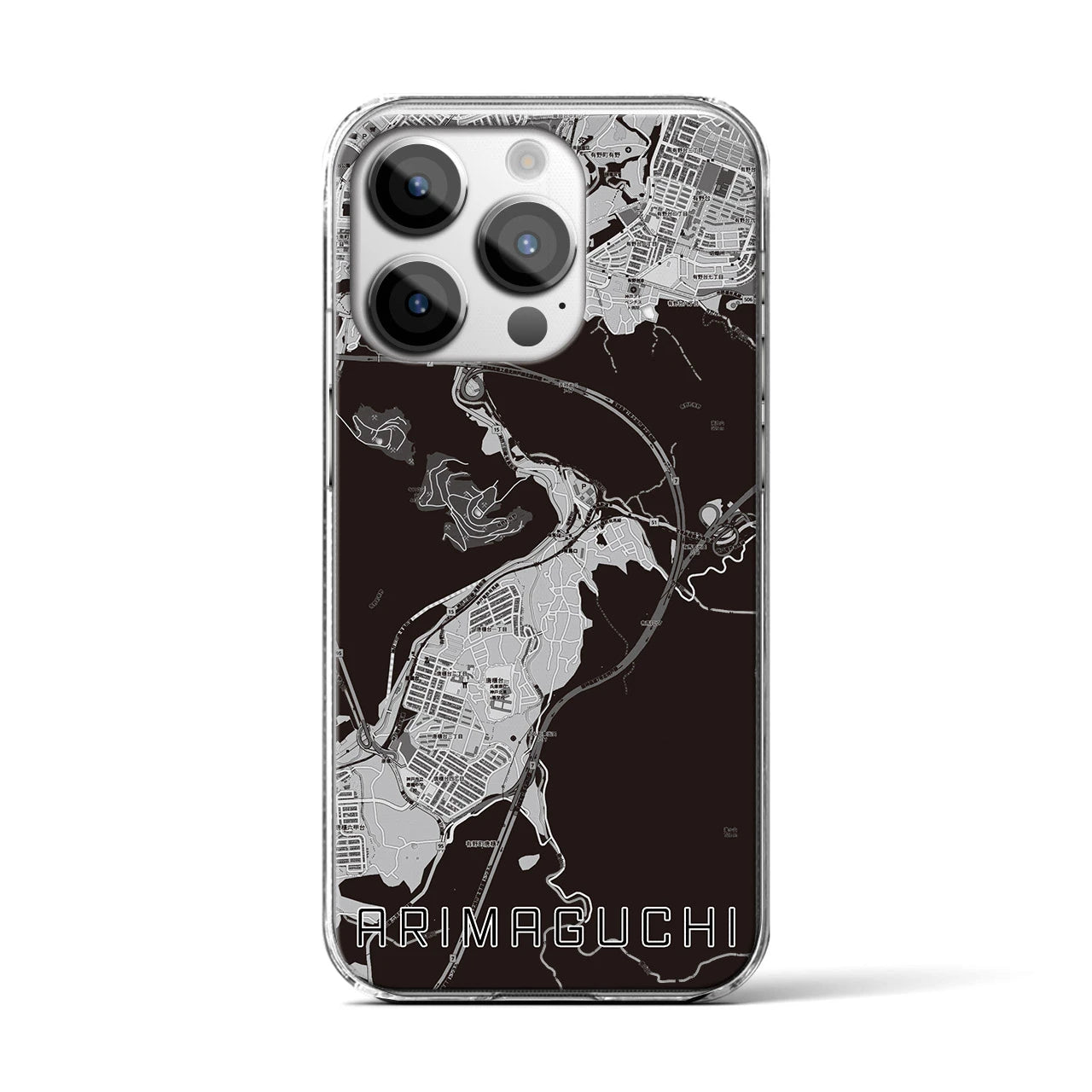 【有馬口(兵庫県)】地図柄iPhoneケース(クリアタイプ)