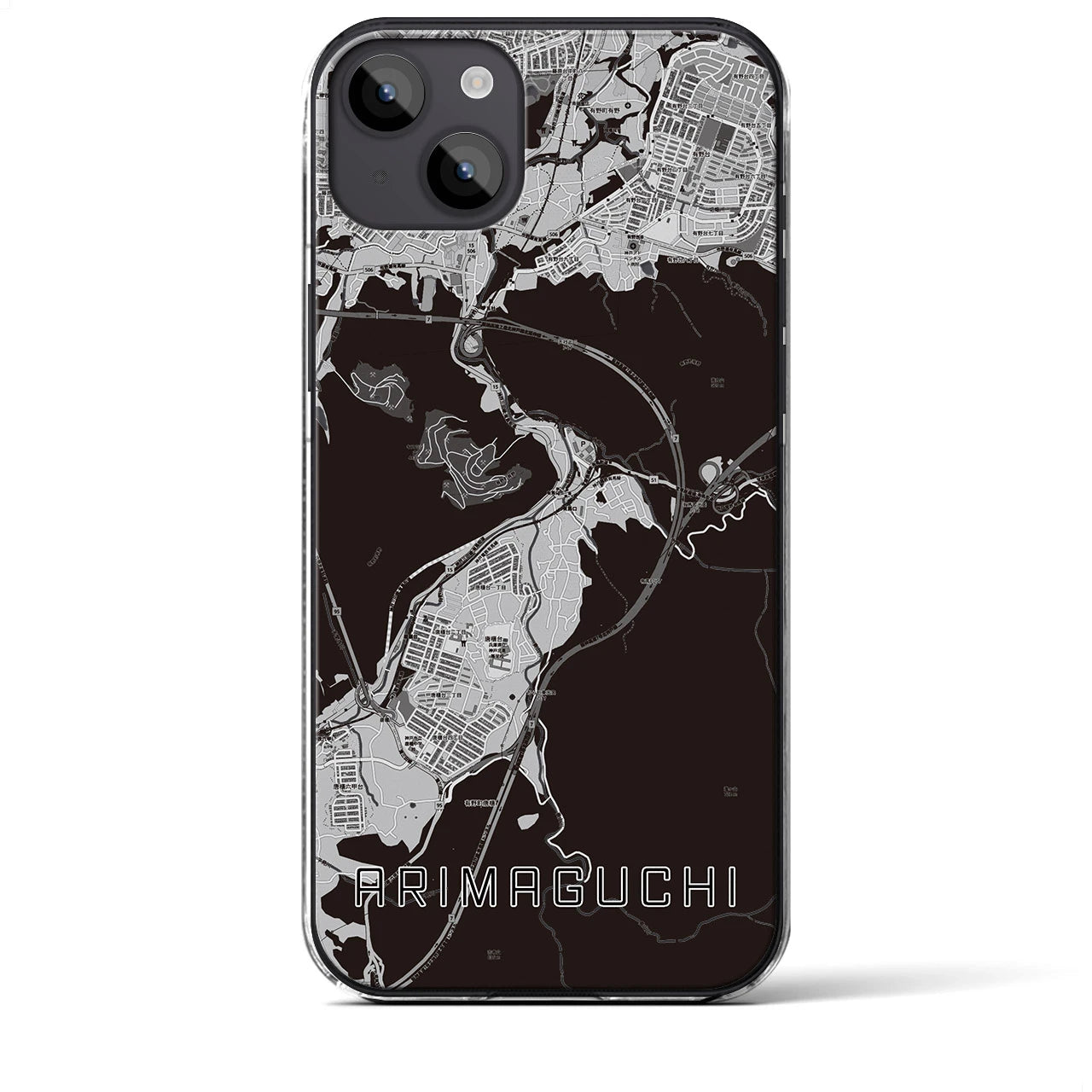 【有馬口(兵庫県)】地図柄iPhoneケース(クリアタイプ)