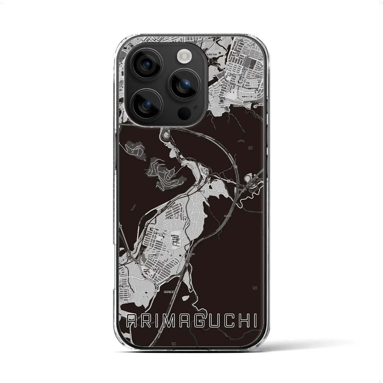 【有馬口(兵庫県)】地図柄iPhoneケース(クリアタイプ)