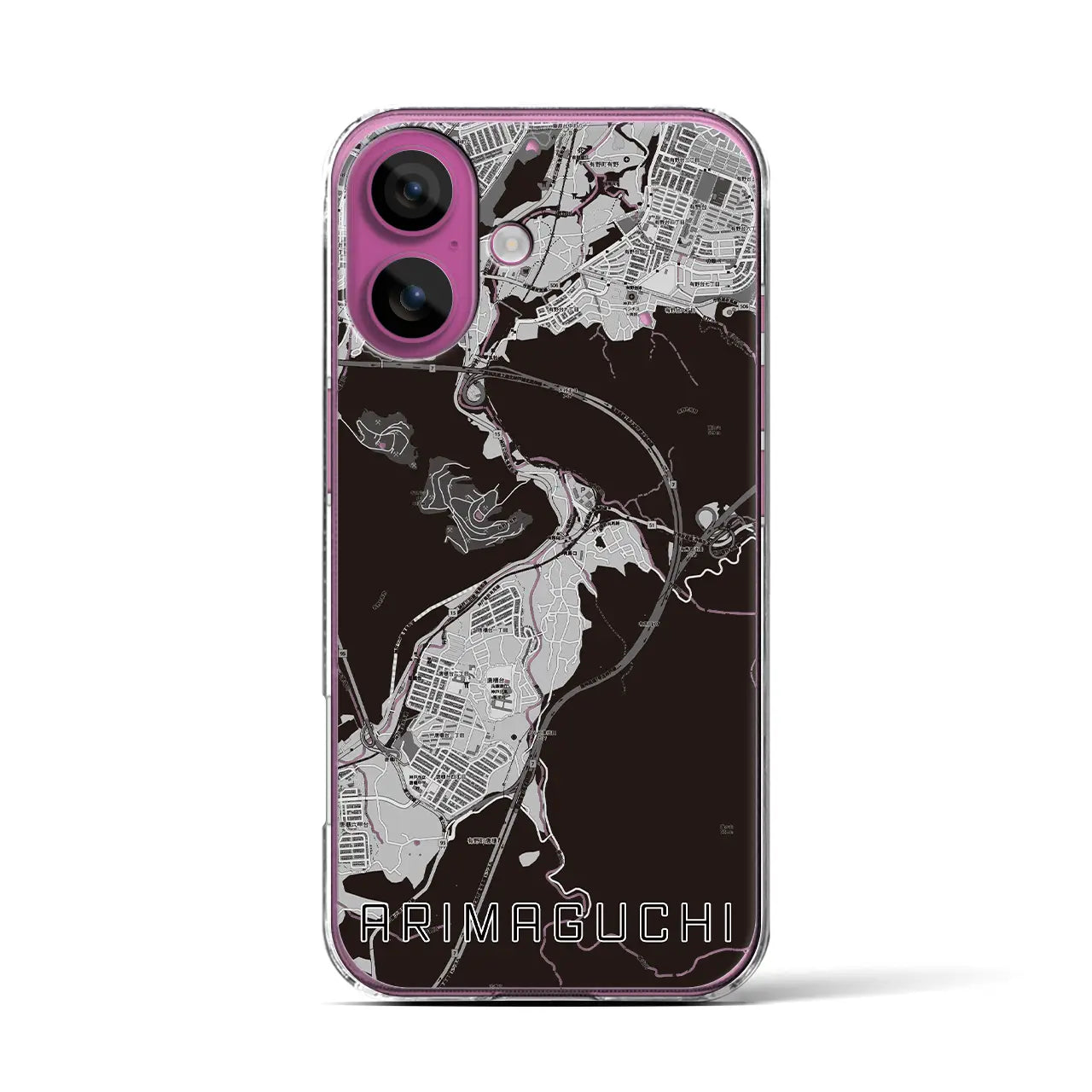 【有馬口(兵庫県)】地図柄iPhoneケース(クリアタイプ)