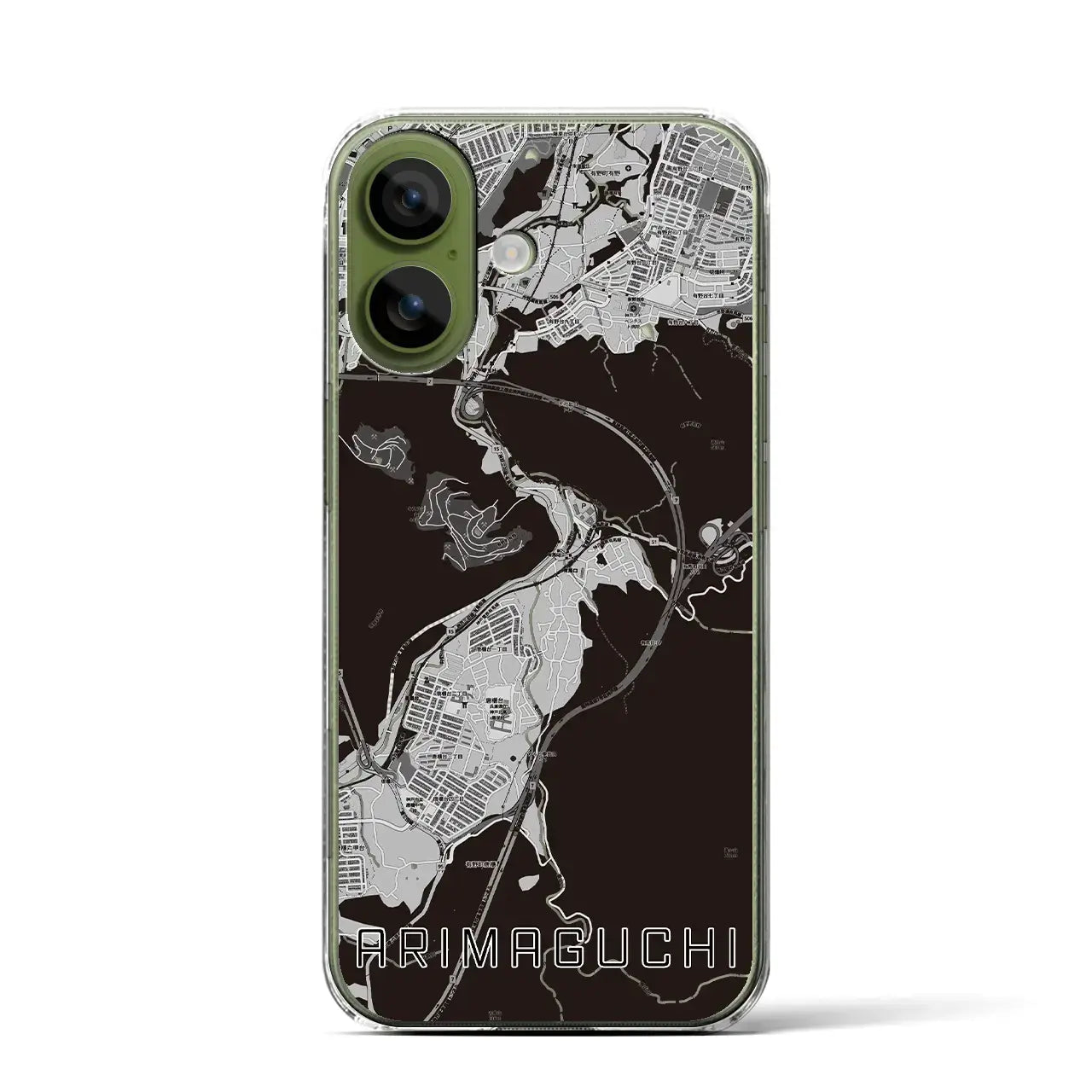 【有馬口(兵庫県)】地図柄iPhoneケース(クリアタイプ)