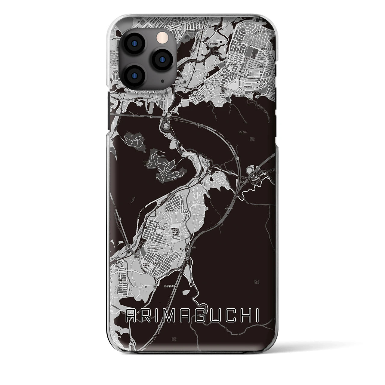 【有馬口(兵庫県)】地図柄iPhoneケース(クリアタイプ)