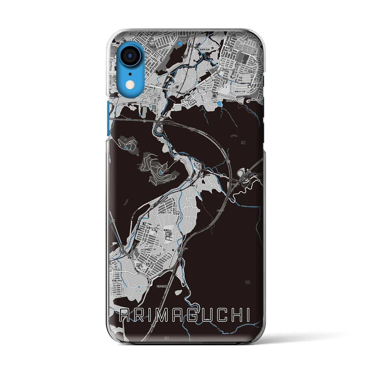 【有馬口(兵庫県)】地図柄iPhoneケース(クリアタイプ)