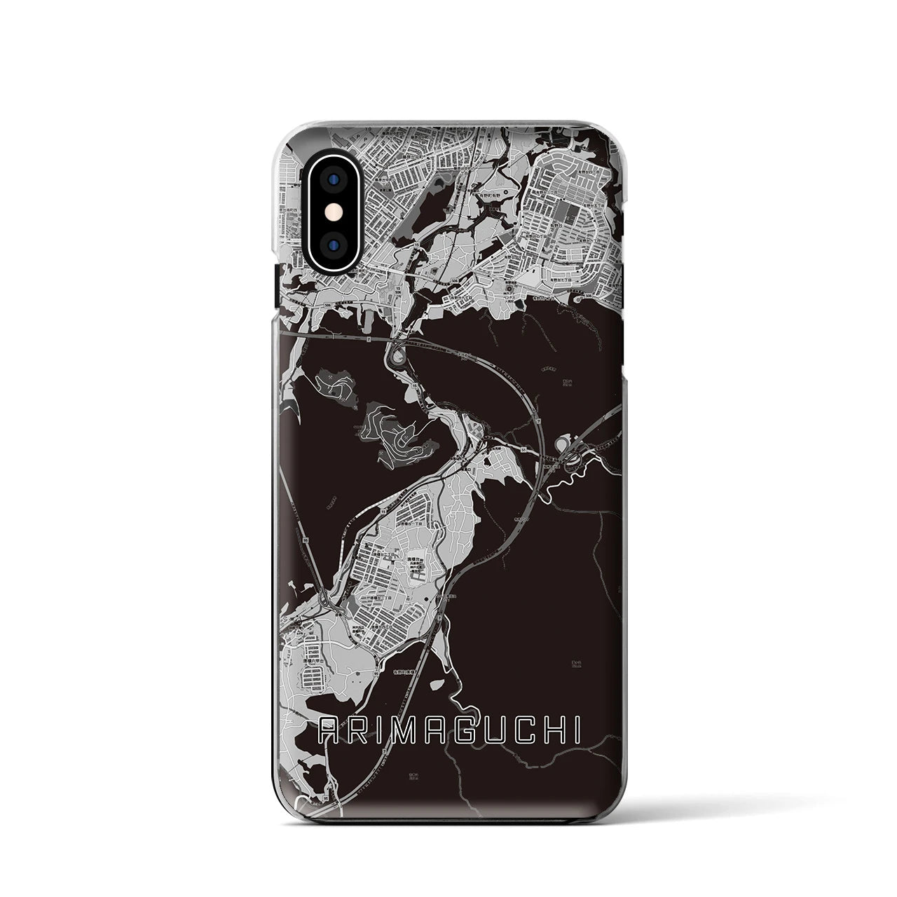 【有馬口(兵庫県)】地図柄iPhoneケース(クリアタイプ)
