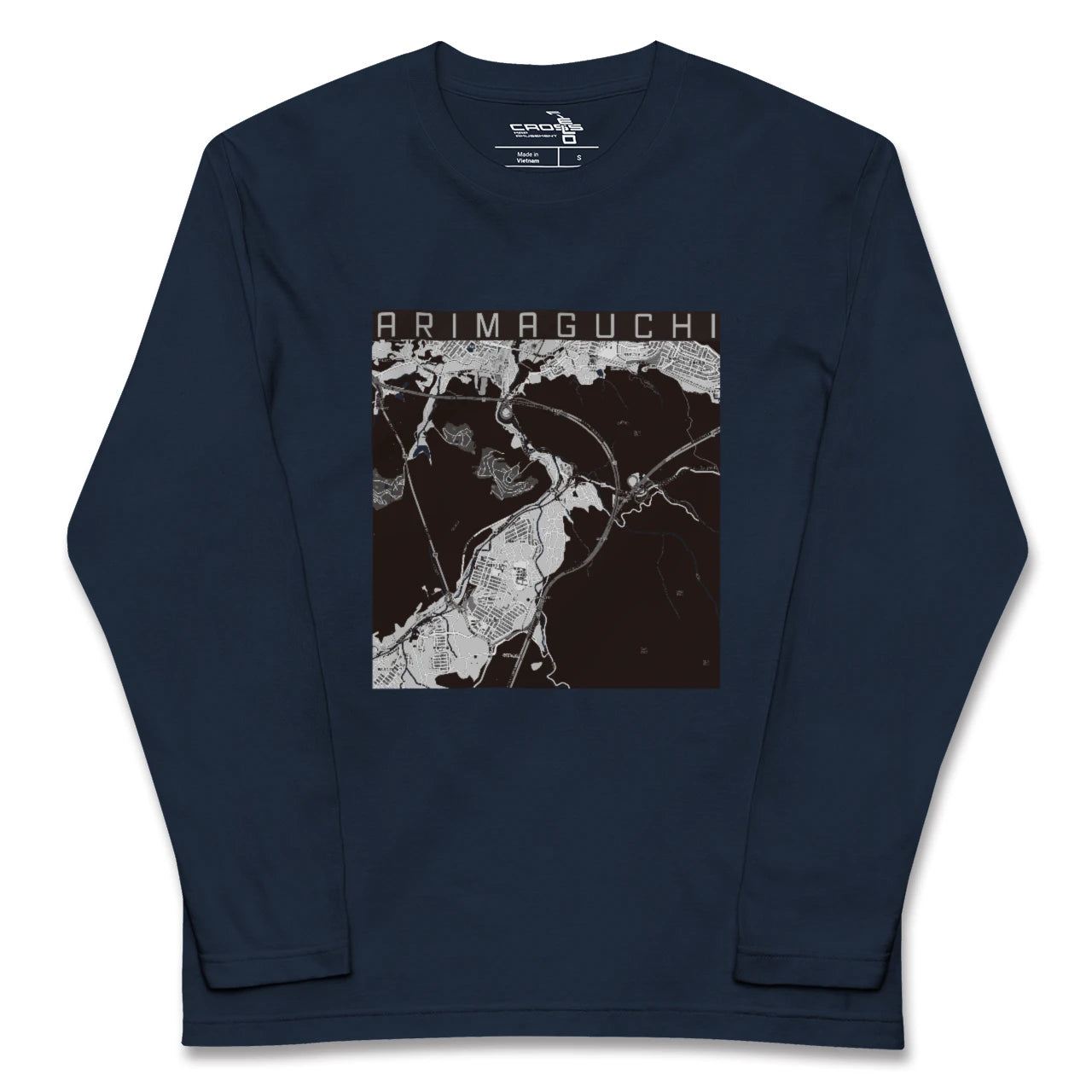【有馬口(兵庫県)】地図柄ロングスリーブTシャツ