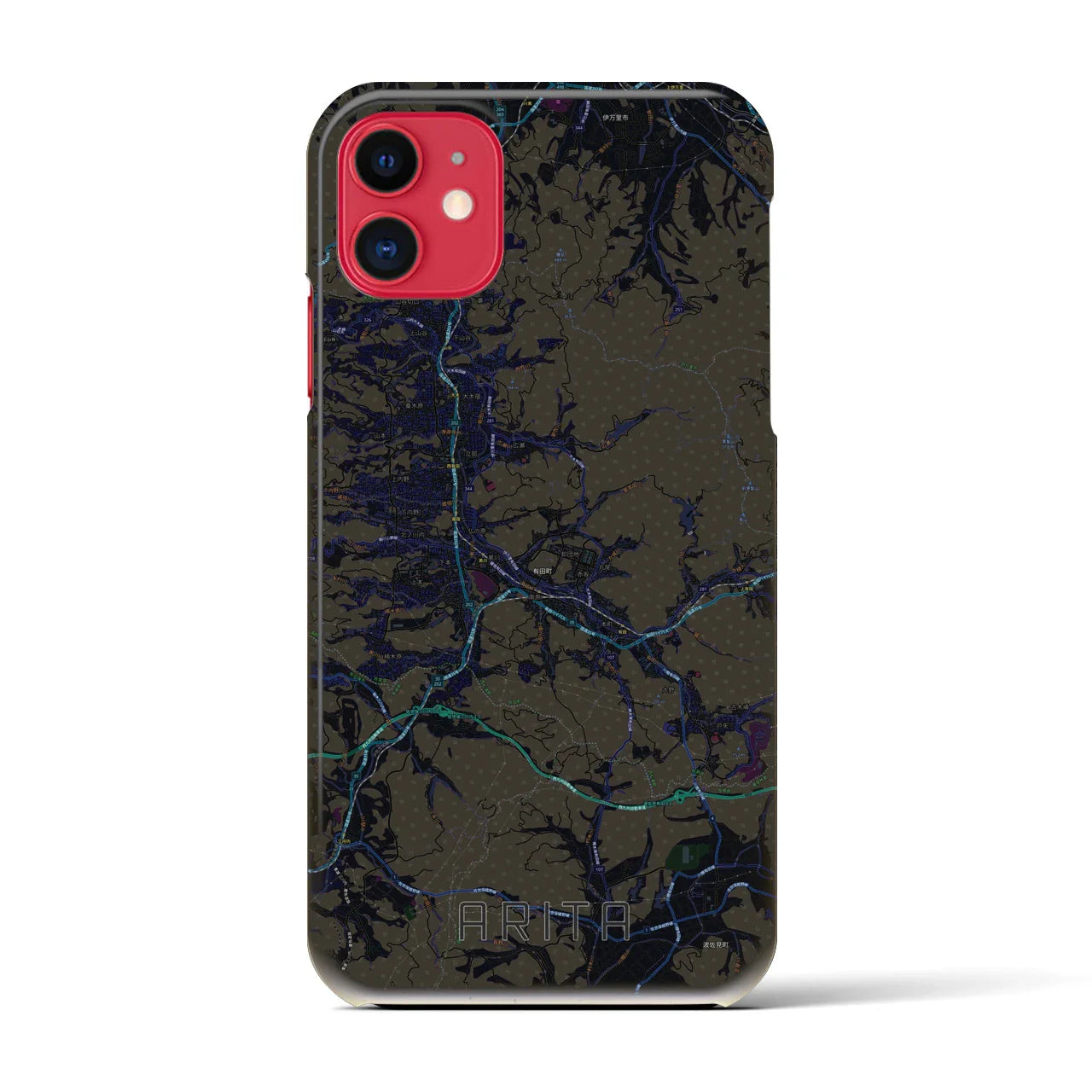 【有田(佐賀県)】地図柄iPhoneケース(バックカバータイプ)