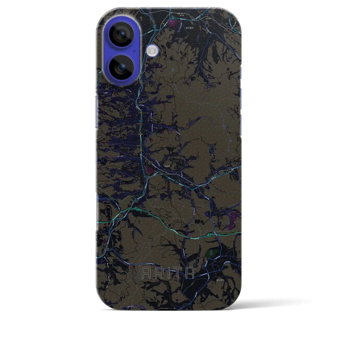 【有田(佐賀県)】地図柄iPhoneケース(バックカバータイプ)