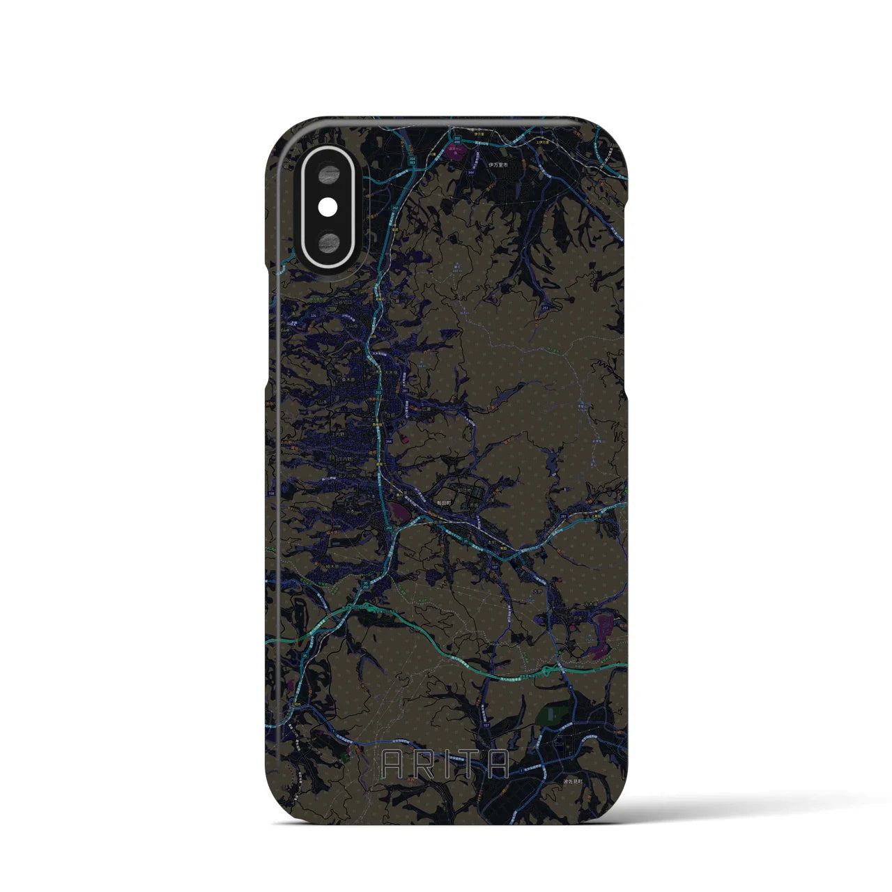 【有田(佐賀県)】地図柄iPhoneケース(バックカバータイプ)