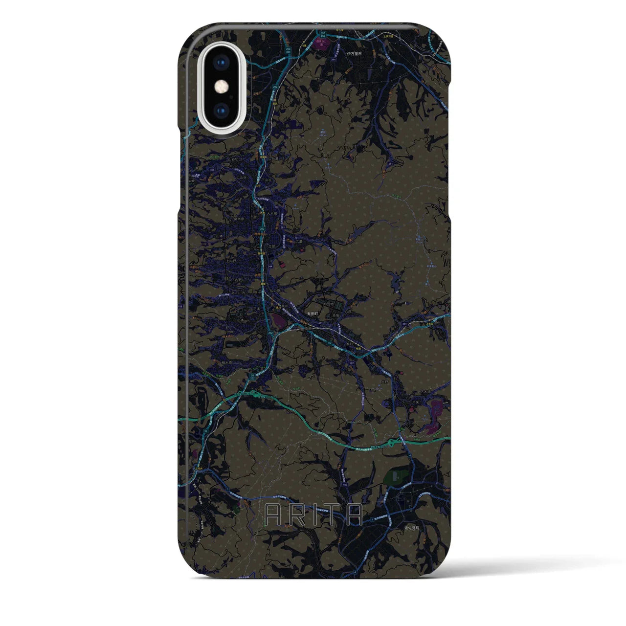 【有田(佐賀県)】地図柄iPhoneケース(バックカバータイプ)