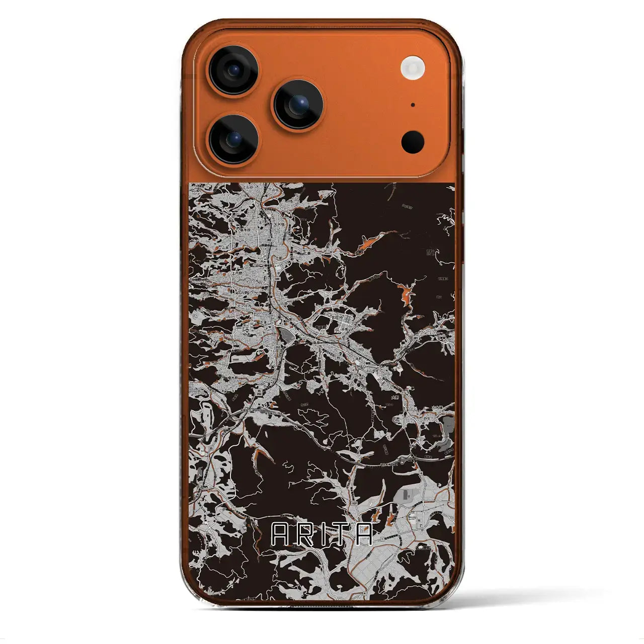 【有田(佐賀県)】地図柄iPhoneケース(クリアタイプ)モノトーン・iPhone 17 Pro Max 用