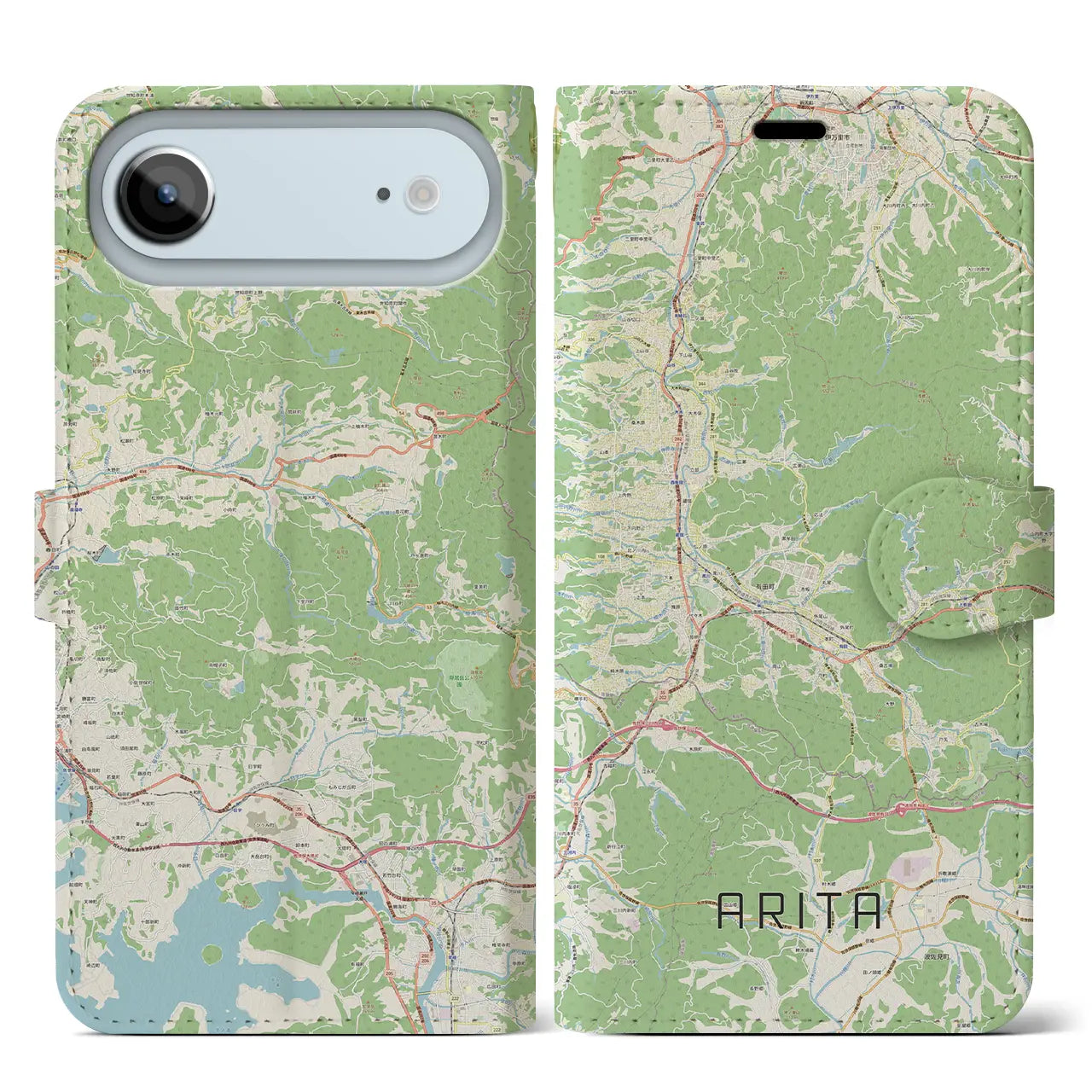 【有田(佐賀県)】地図柄iPhoneケース(手帳タイプ)