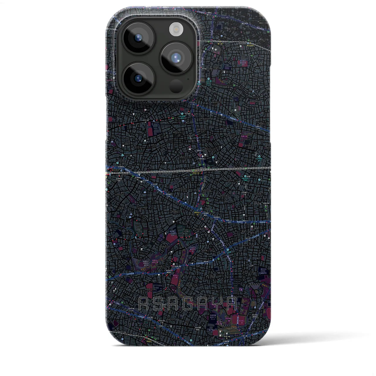【阿佐ケ谷2(東京都)】地図柄iPhoneケース(バックカバータイプ)