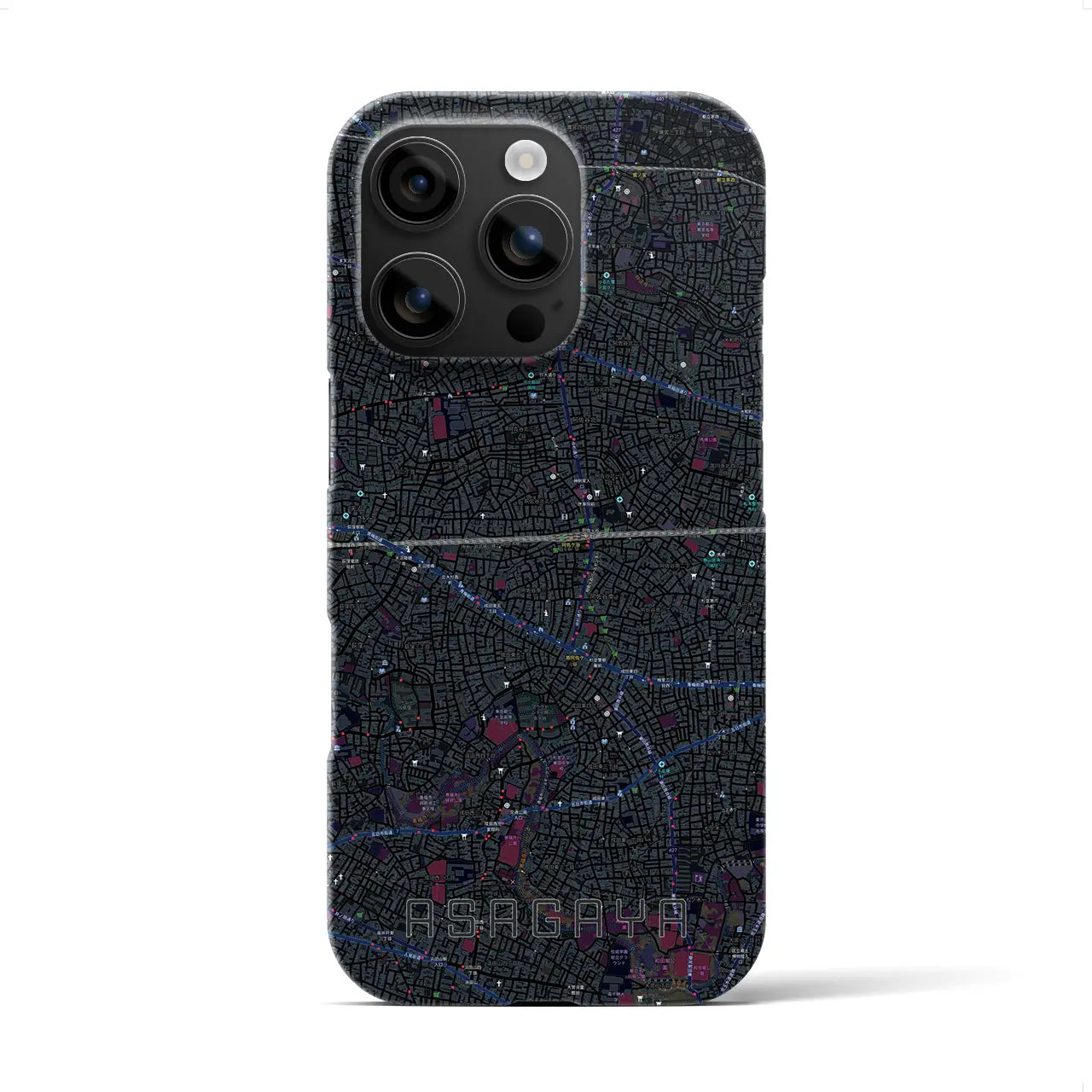 【阿佐ケ谷2(東京都)】地図柄iPhoneケース(バックカバータイプ)