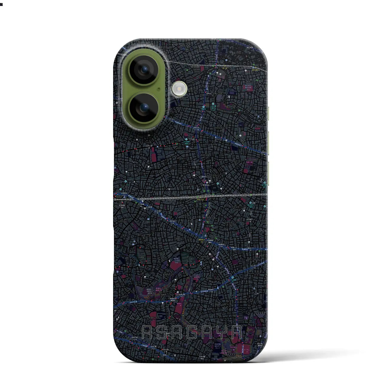 【阿佐ケ谷2(東京都)】地図柄iPhoneケース(バックカバータイプ)