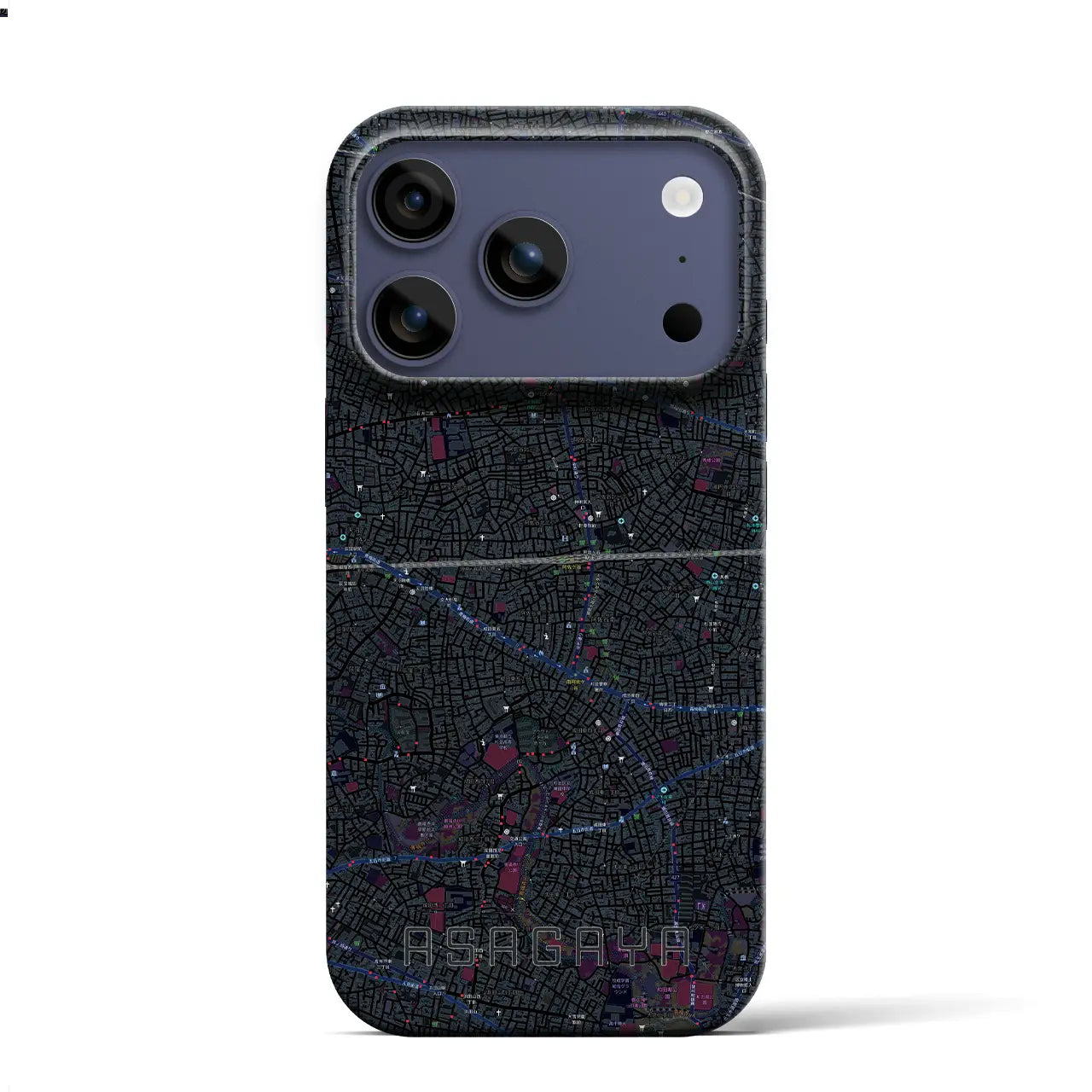 【阿佐ケ谷2(東京都)】地図柄iPhoneケース(バックカバータイプ)