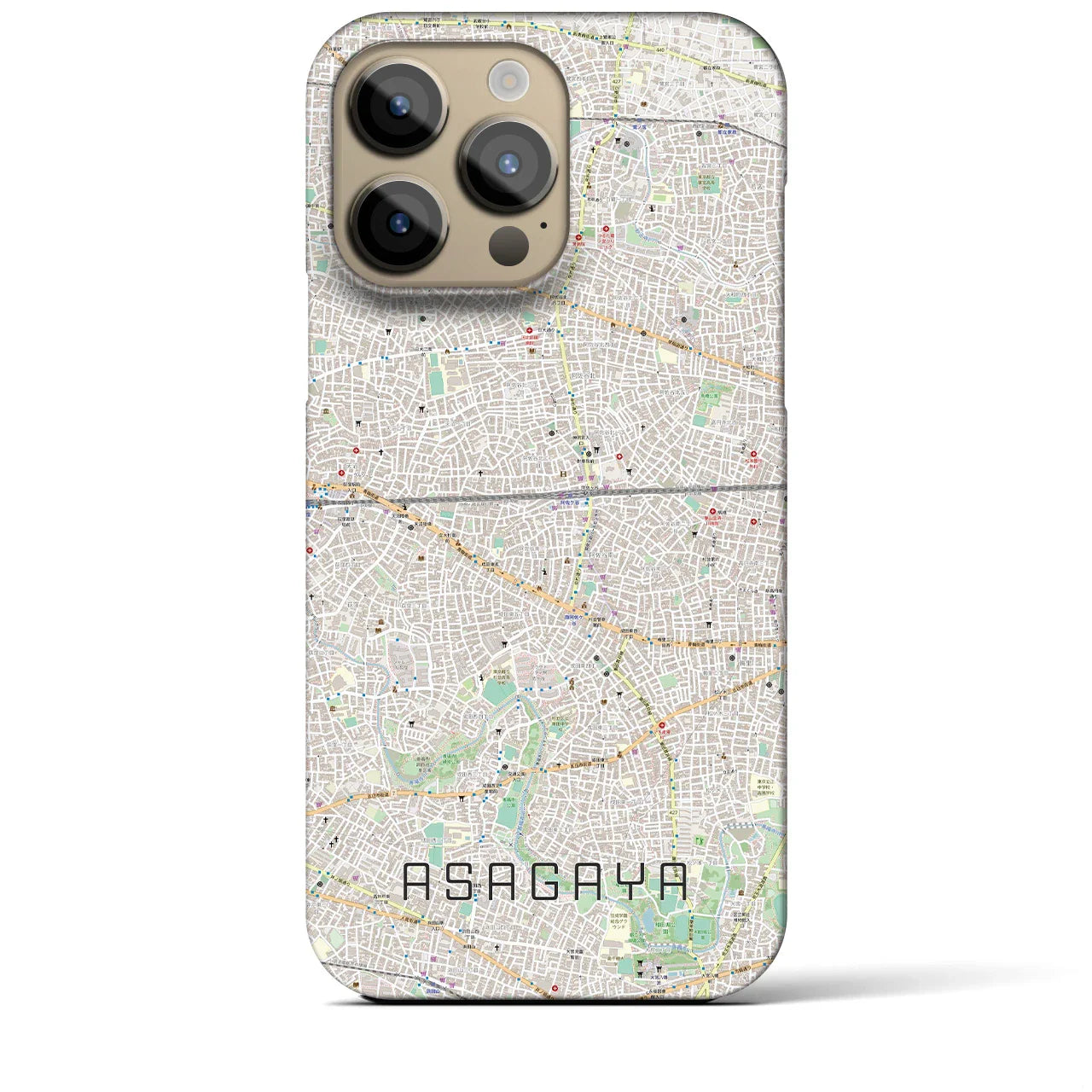 【阿佐ケ谷2(東京都)】地図柄iPhoneケース(バックカバータイプ)