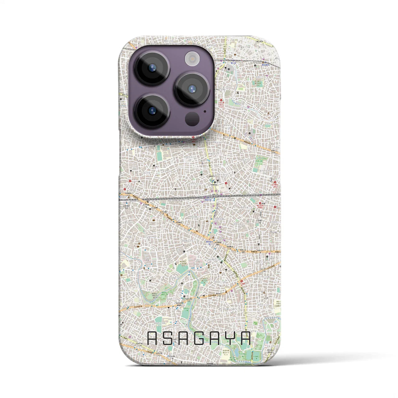 【阿佐ケ谷2(東京都)】地図柄iPhoneケース(バックカバータイプ)