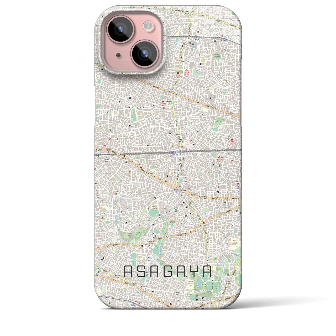 【阿佐ケ谷2(東京都)】地図柄iPhoneケース(バックカバータイプ)