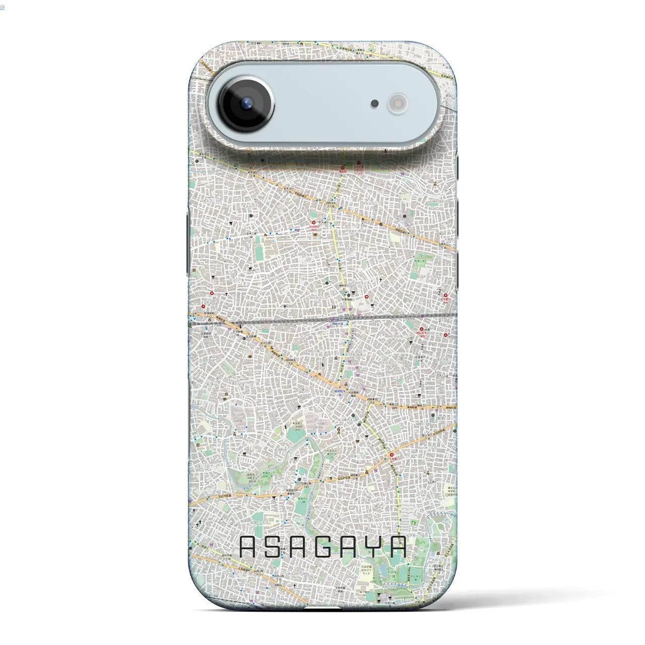 【阿佐ケ谷2(東京都)】地図柄iPhoneケース(バックカバータイプ)ブラック・iPhone 17 Pro Max 用