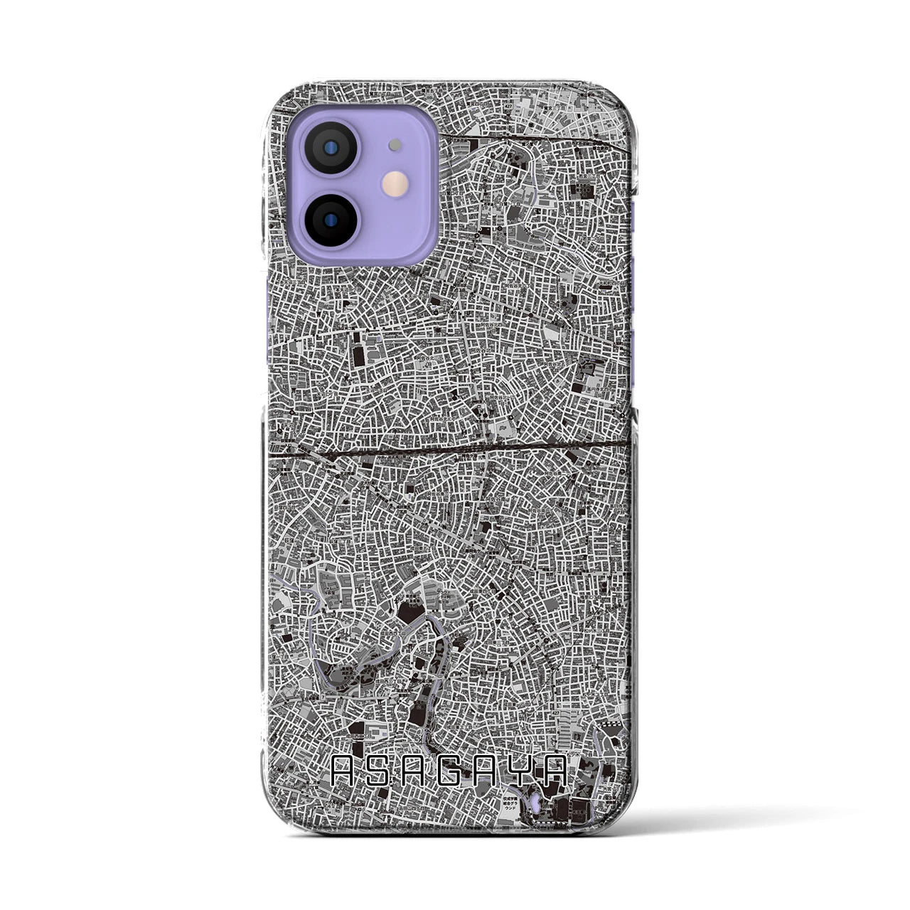 【阿佐ケ谷2(東京都)】地図柄iPhoneケース(クリアタイプ)