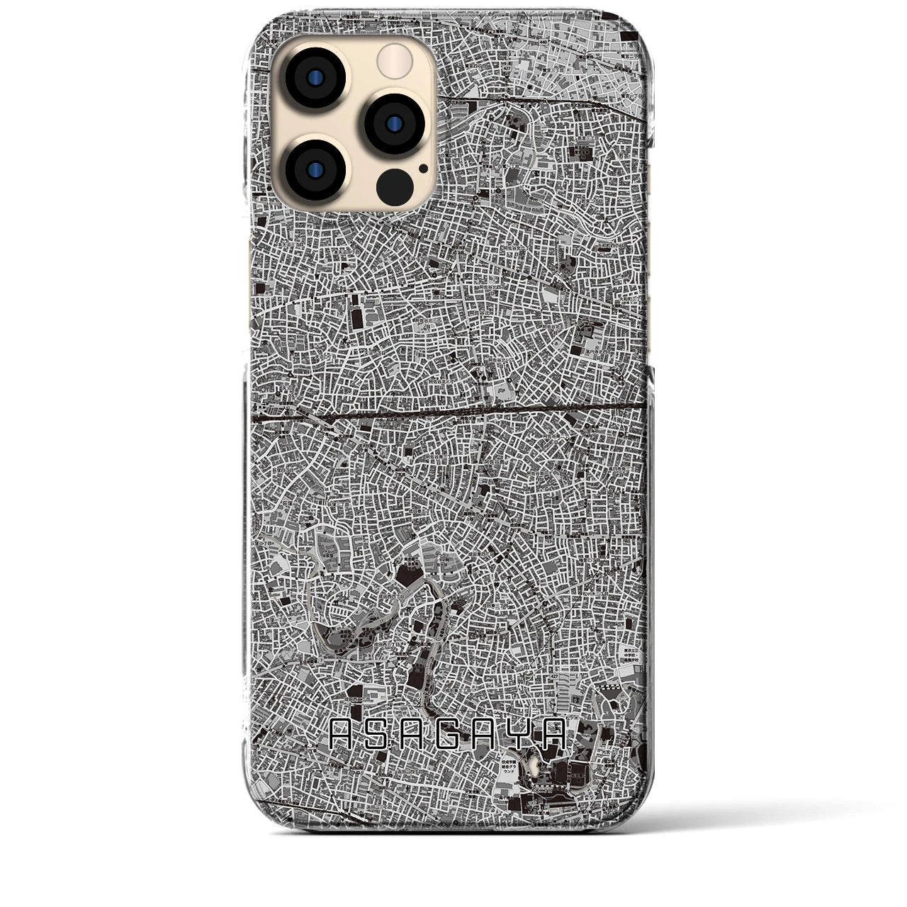 【阿佐ケ谷2(東京都)】地図柄iPhoneケース(クリアタイプ)