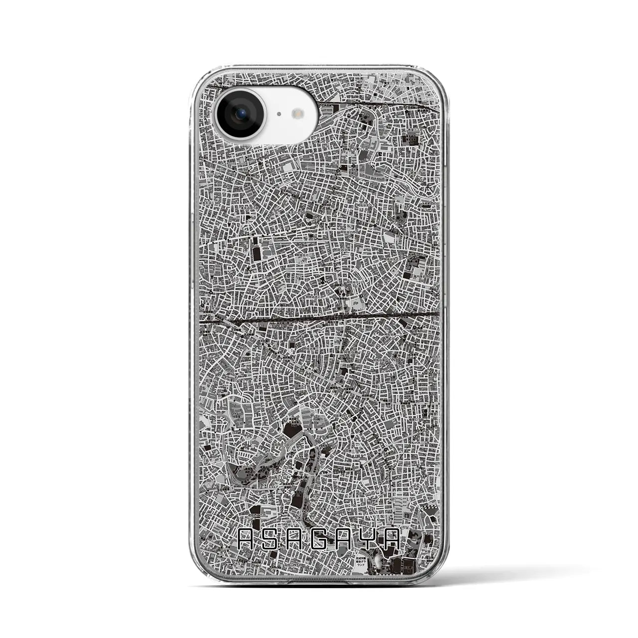 【阿佐ケ谷2(東京都)】地図柄iPhoneケース(クリアタイプ)