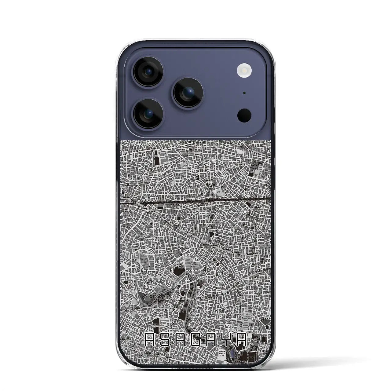 【阿佐ケ谷2(東京都)】地図柄iPhoneケース(クリアタイプ)