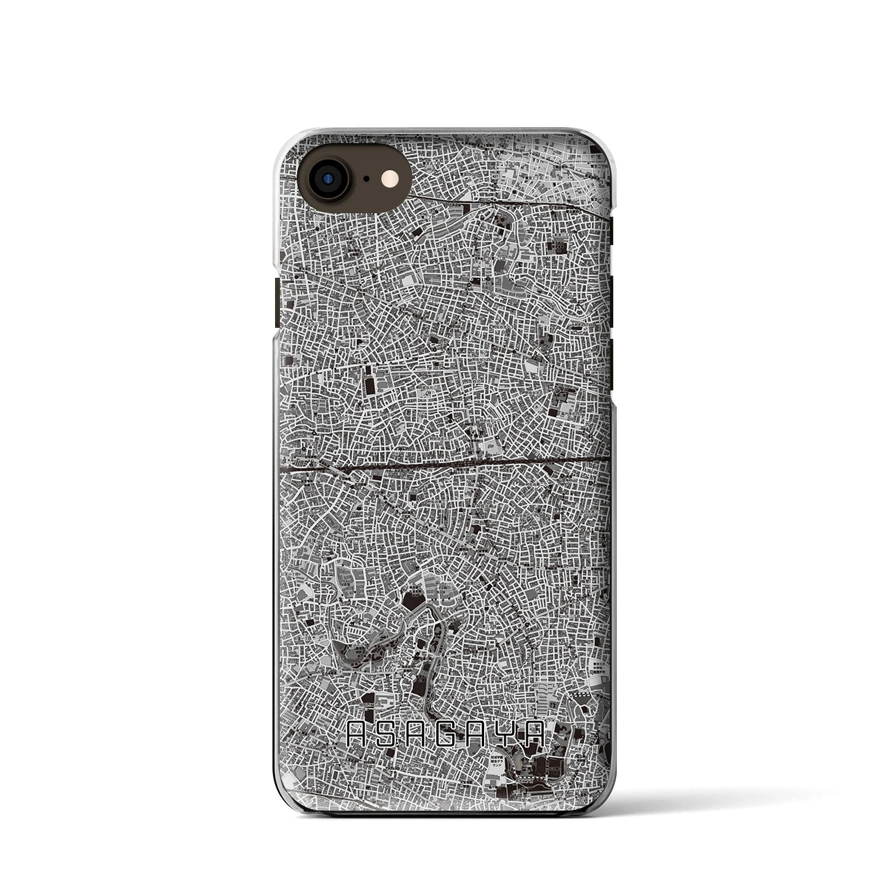 【阿佐ケ谷2(東京都)】地図柄iPhoneケース(クリアタイプ)