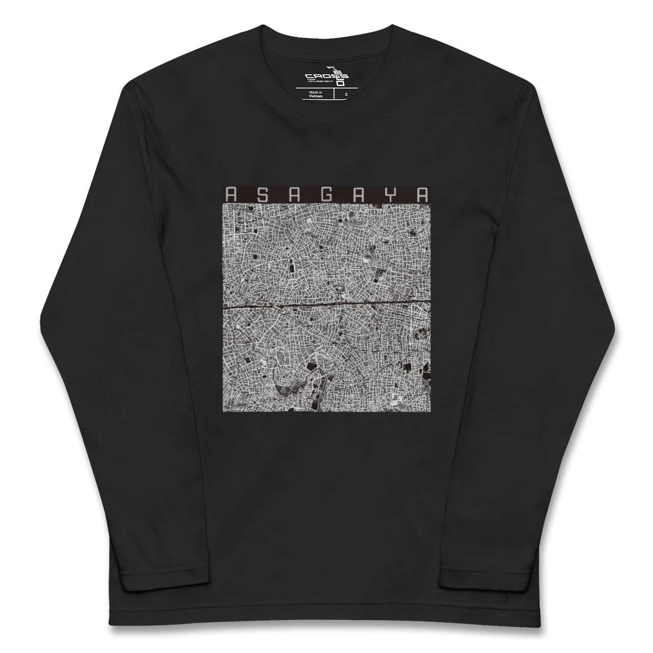 【阿佐ケ谷2(東京都)】地図柄ロングスリーブTシャツ