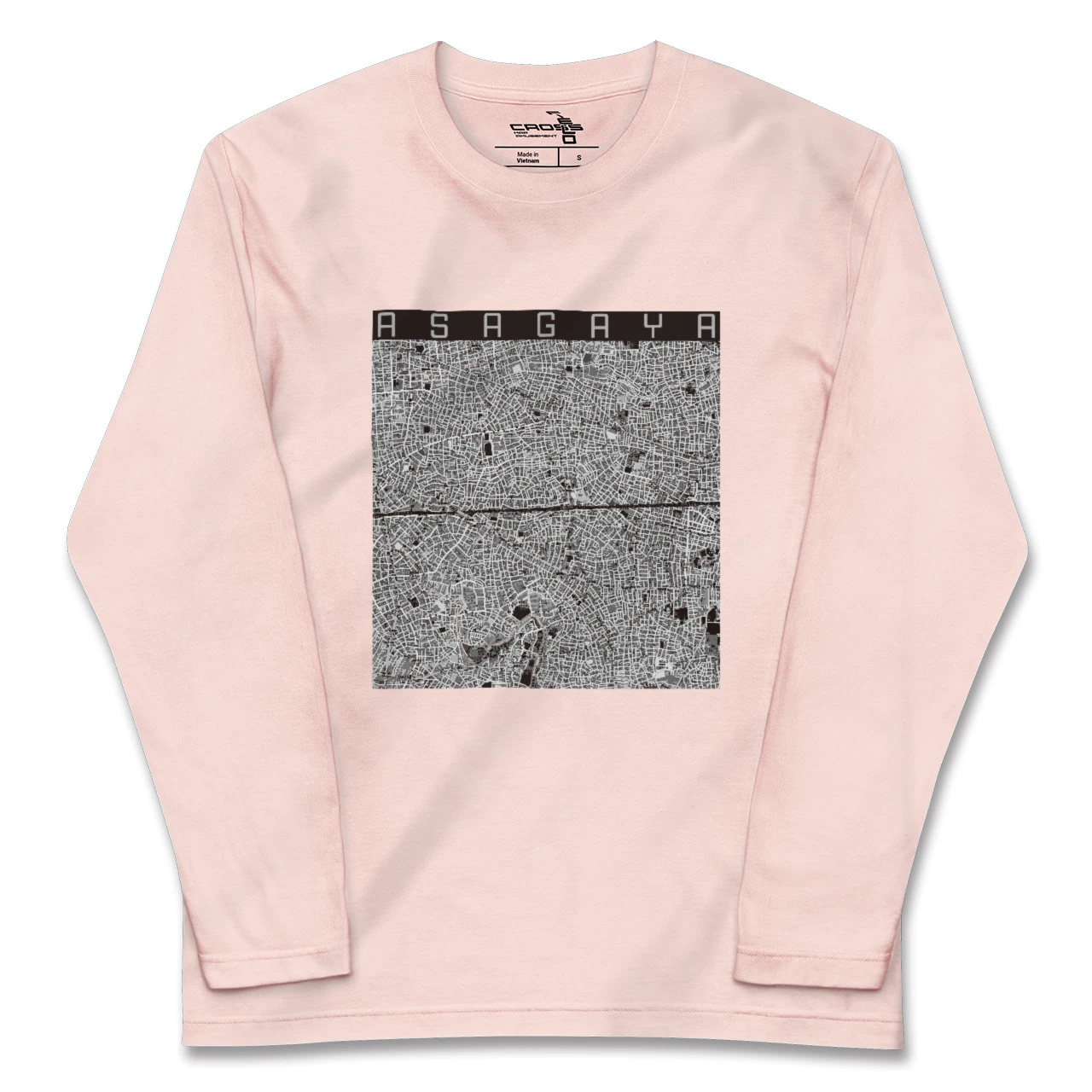 【阿佐ケ谷2(東京都)】地図柄ロングスリーブTシャツ
