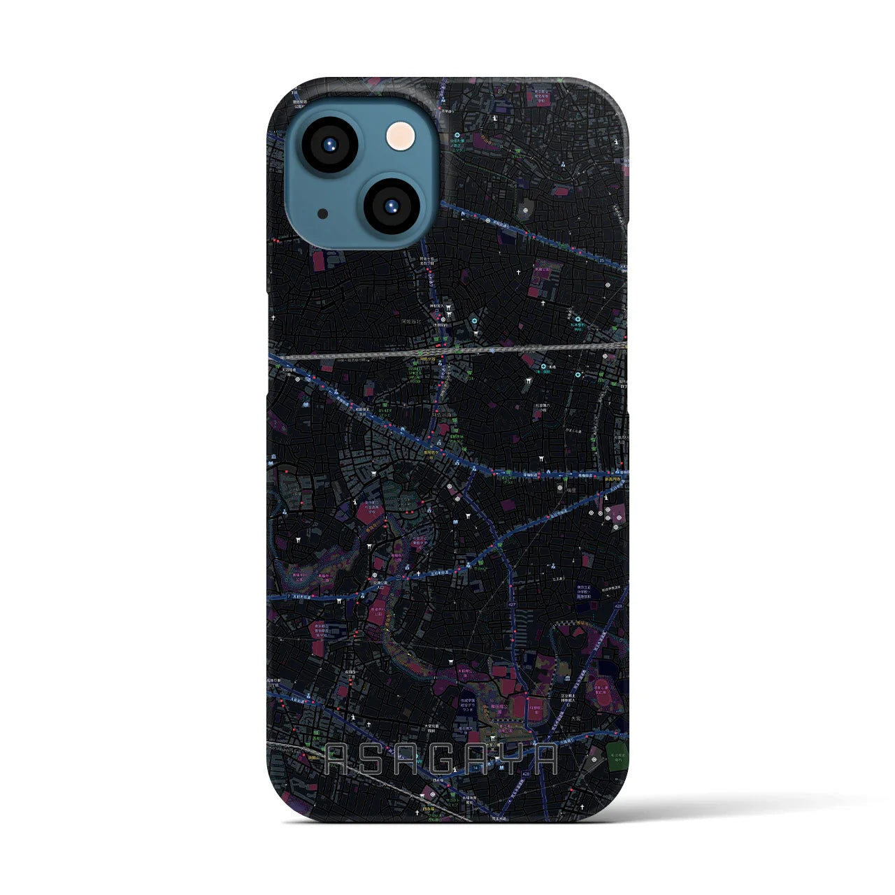 【阿佐ケ谷(東京都)】地図柄iPhoneケース(バックカバータイプ)