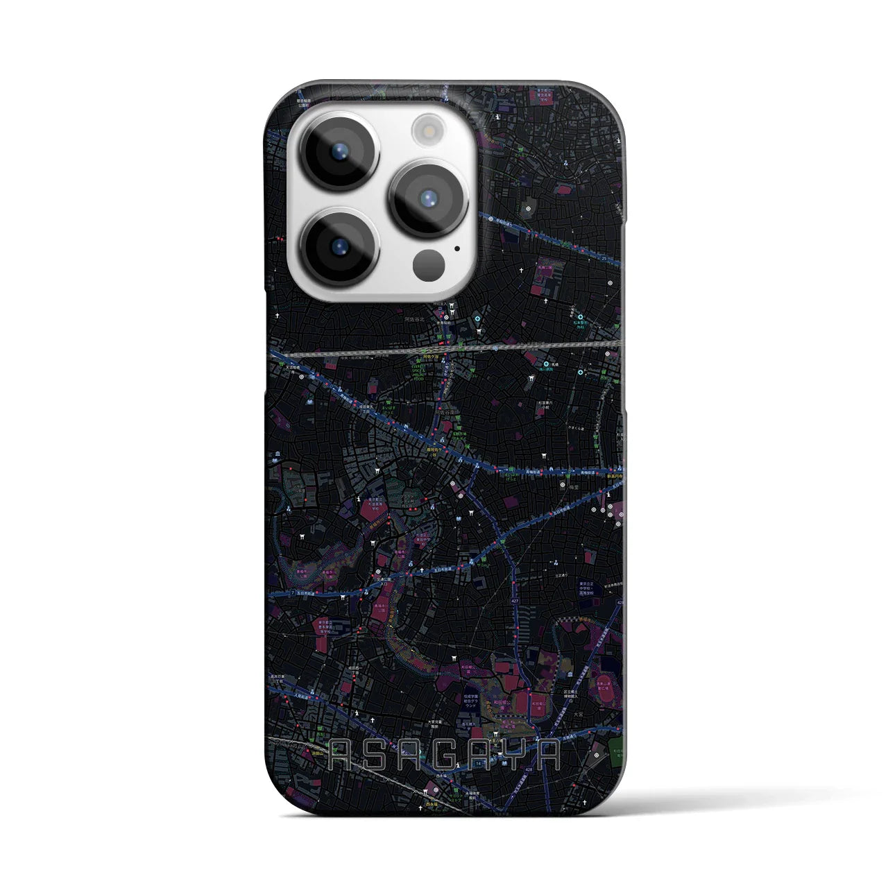 【阿佐ケ谷(東京都)】地図柄iPhoneケース(バックカバータイプ)