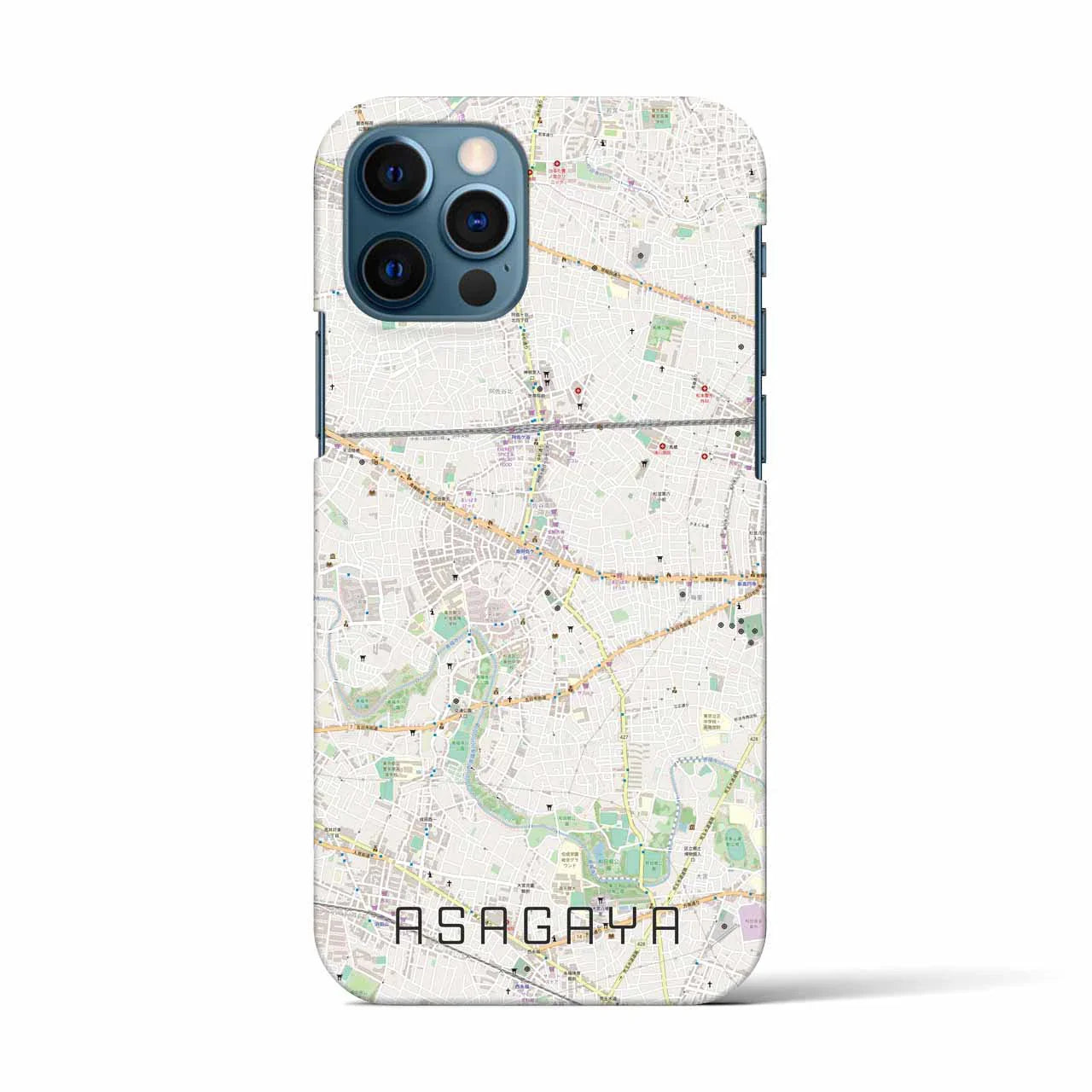 【阿佐ケ谷(東京都)】地図柄iPhoneケース(バックカバータイプ)