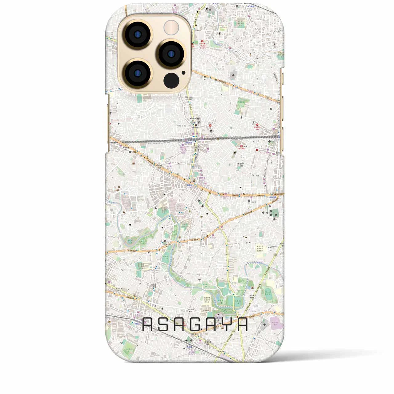 【阿佐ケ谷(東京都)】地図柄iPhoneケース(バックカバータイプ)