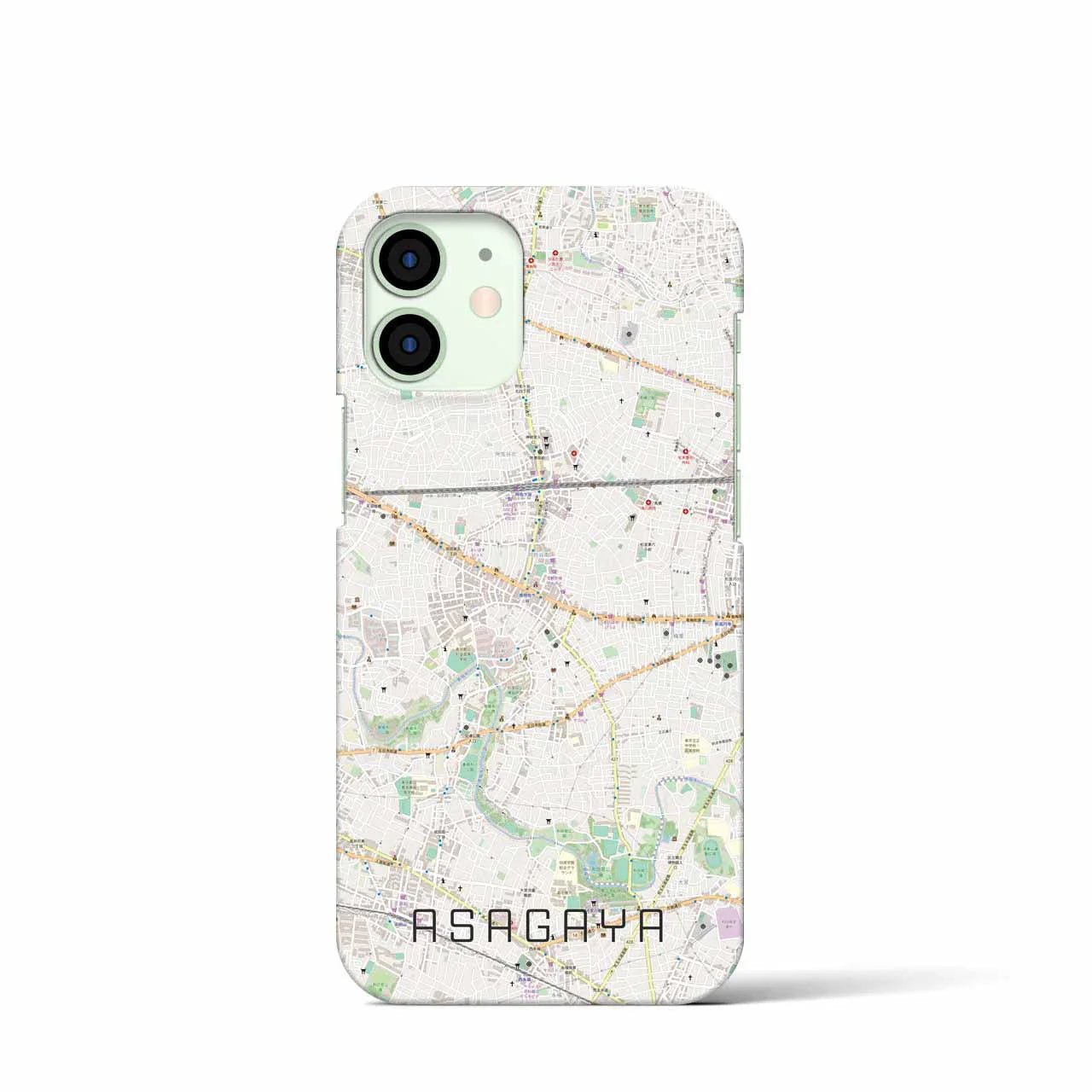 【阿佐ケ谷(東京都)】地図柄iPhoneケース(バックカバータイプ)